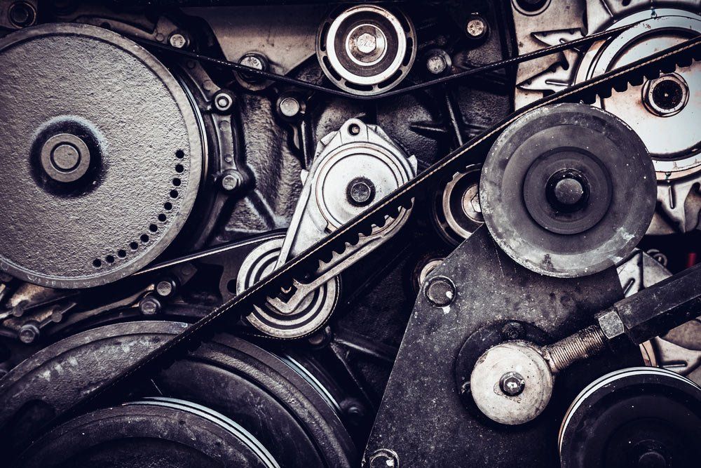 Close-up of a car engine